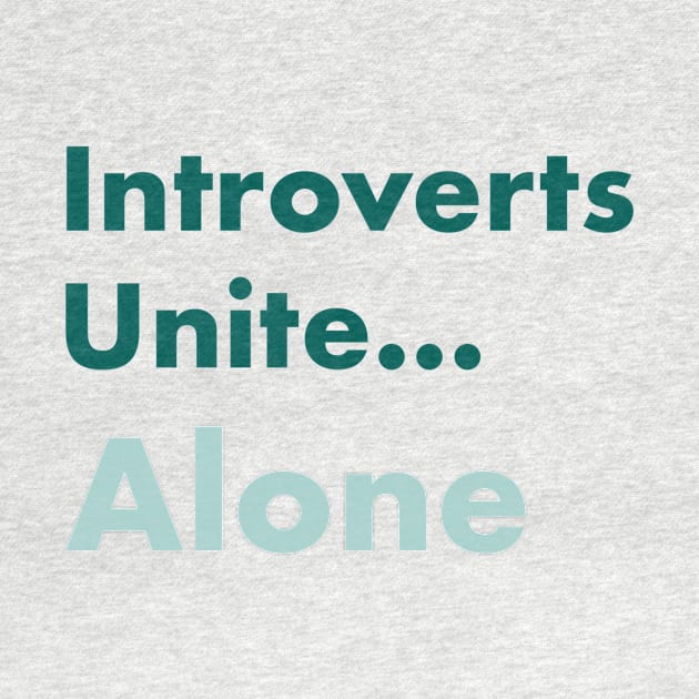 Introverts unite... alone coral color by Shus-arts